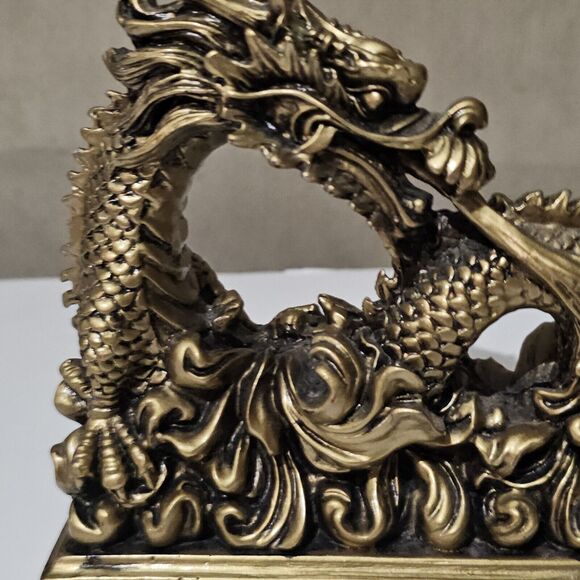 Money Manifest Chinese Dragon with Ball Feng Shui Home Decor Heavy - Picture 3 of 12